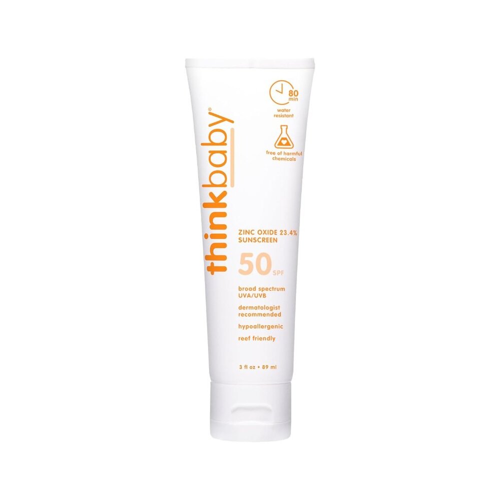 Thinkbaby SPF 50+ Baby Sunscreen, 3 Oz. – Safe, Natural Mineral Babies